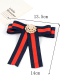 Elegant Navy+blue Hollow Out Decorated Bowknot Brooch