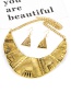 Elegant Gold Color Triangle Shape Decorated Jewelry Sets
