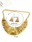 Elegant Silver Color Triangle Shape Decorated Jewelry Sets