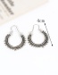 Fashion Silver Color Circular Ring Shape Decorated Earrings
