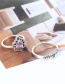 Fashion Silver Color Water Drop Shape Decorated Ring ( 7 Pcs )