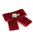 Fashion Claret Red Flower Shape Decorated Bowknot Brooch