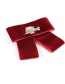 Fashion Claret Red Oval Shape Decorated Bowknot Brooch