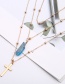 Fashion Blue Cross Decorated Necklace
