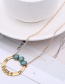 Fashion Antique Gold Circular Ring Shape Decorated Necklace