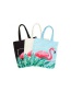 Fashion White Flamingo Pattern Decorated Shoulder Bag