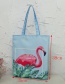 Fashion Blue Flamingo Pattern Decorated Shoulder Bag