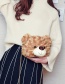 Fashion Light Brown Bear Shape Decorated Shoulder Bag