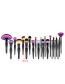 Fashion Multi-color Sector Shape Decorated Makeup Brush (22 Pcs )