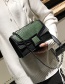 Fashion Green Square Pattern Decorated Shoulder Bag