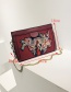 Fashion Red Embroidery Dragon Decorated Shoulder Bag