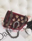 Fashion Brown Bee Pattern Decorated Shoulder Bag