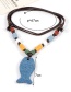 Fashion Blue Fish Shape Decorated Necklace