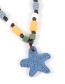 Fashion Light Blue Star Shape Decorated Necklace