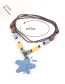 Fashion Blue Star Shape Decorated Necklace