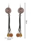Fashion Brown Ball Decorated Pom Earrings