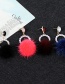 Fashion Pink Ball Decorated Pom Earrings