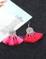 Fashion Plum Red Tassel&disc Decorated Earrings
