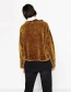 Fashion Yellow Pure Color Deocrated Sweater