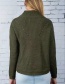 Fashion Olive Green Pure Color Decorated Sweater