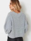 Fashion Light Gray Pure Color Decorated Sweater