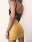 Fashion Yellow Bandage Decorated Skirt