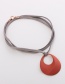 Fashion Red Water Drop Shape Decorated Necklace