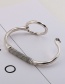 Fashion Silver Color Circular Ring Shape Decorated Bracelet