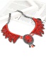 Fashion Red Bead Decorated Necklace