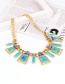 Fashion Coffee Square Shape Decorated Necklace