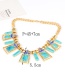 Fashion Coffee Square Shape Decorated Necklace