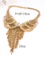 Fashion Gold Color Circular Ring Shape Decorated Necklace