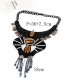 Fashion Black Oval Shape Decorated Necklace