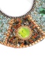 Fashion Green Square Shape Decorated Necklace