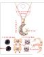 Fashion Gold Colour Moon&bowknot Shape Decorated Jewelry Set (9pcs)
