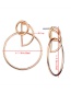 Fashion Gold Colour Circular Ring Shape Decorated Earrings