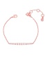 Fashion Pink Pure Color Decorated Bracelet
