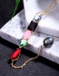 Fashion Gold Color Color Matching Decorated Necklace