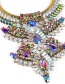 Vintage Multi-color Water Drop Shape Decorated Necklace