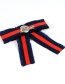 Trendy Navy+red+blue Flower Shape Decorated Bowknot Brooch