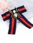 Trendy Blue+red Spider Shape Decorated Bowknot Brooch