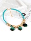 Fashion Green Pom Ball Decorated Necklace