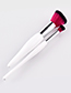 Fashion Plum Red+black Color Matching Decorated Makeup Brush (2 Pcs)