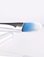 Fashion Blue Pure Color Decorated Makeup Brush (2 Pcs)