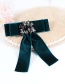 Fashion Dark Green Flower Shape Decorated Bowknot Brooch
