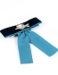 Fashion Sapphire Blue Flower Shape Decorated Bowknot Brooch