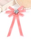 Fashion Pink Water Drop Shape Decorated Bowknot Brooch