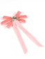 Fashion Pink Water Drop Shape Decorated Bowknot Brooch