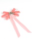 Fashion Pink Flower Shape Decorated Bowknot Brooch