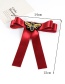 Fashion Red Bee Shape Decorated Bowknot Brooch